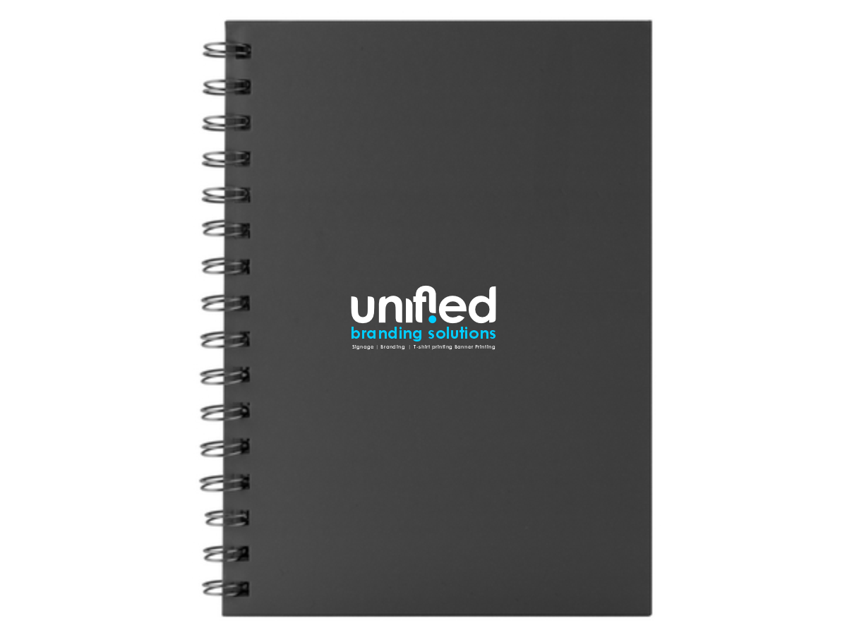 Personalized Spiral A5 Notebook - Unified Branding Solutions